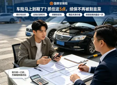 车险马上到期了？抓住这5点，续保不再被“割韭菜”